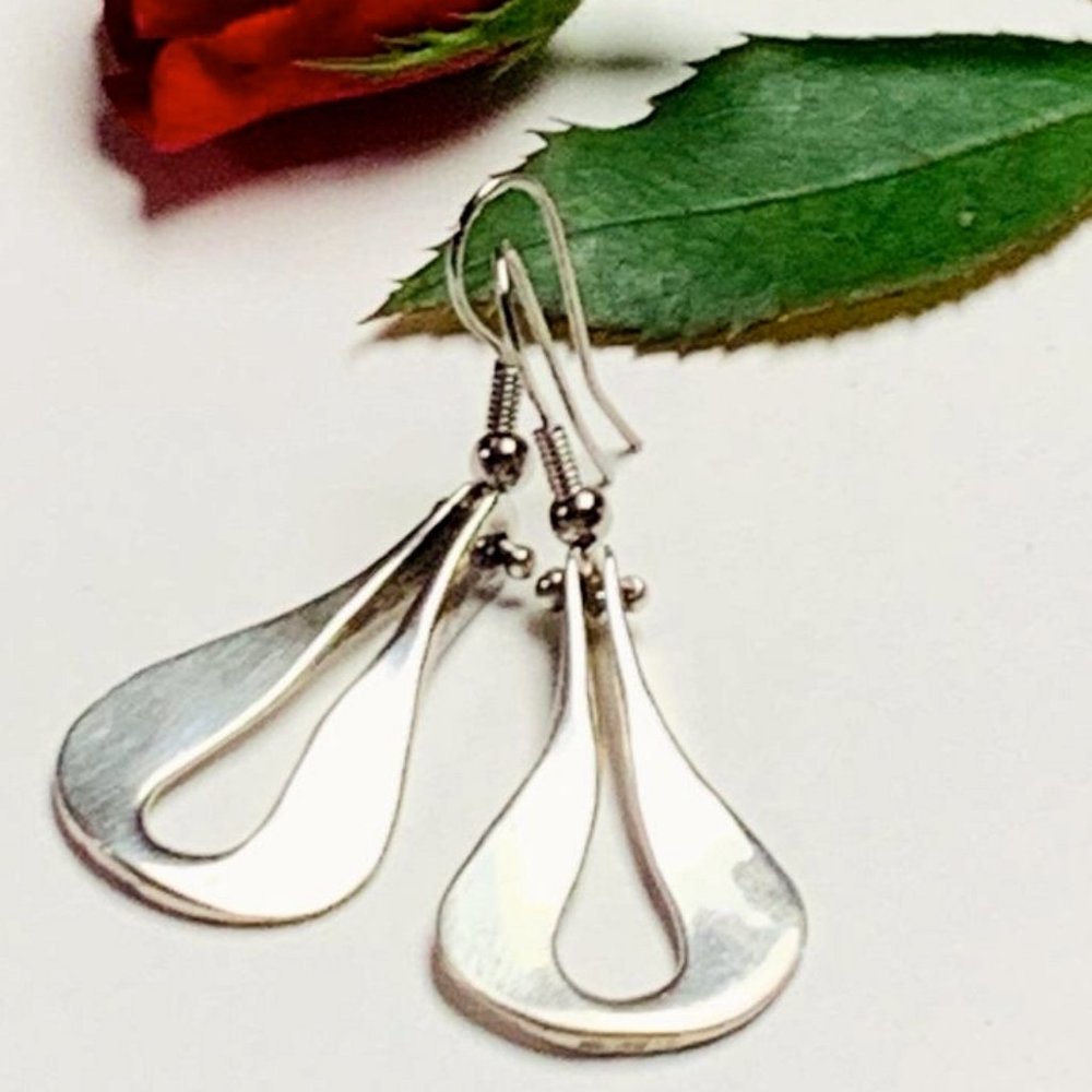 925 Ster. AMD Articulated Earrings - Taxco, México - Picture 3 of 8